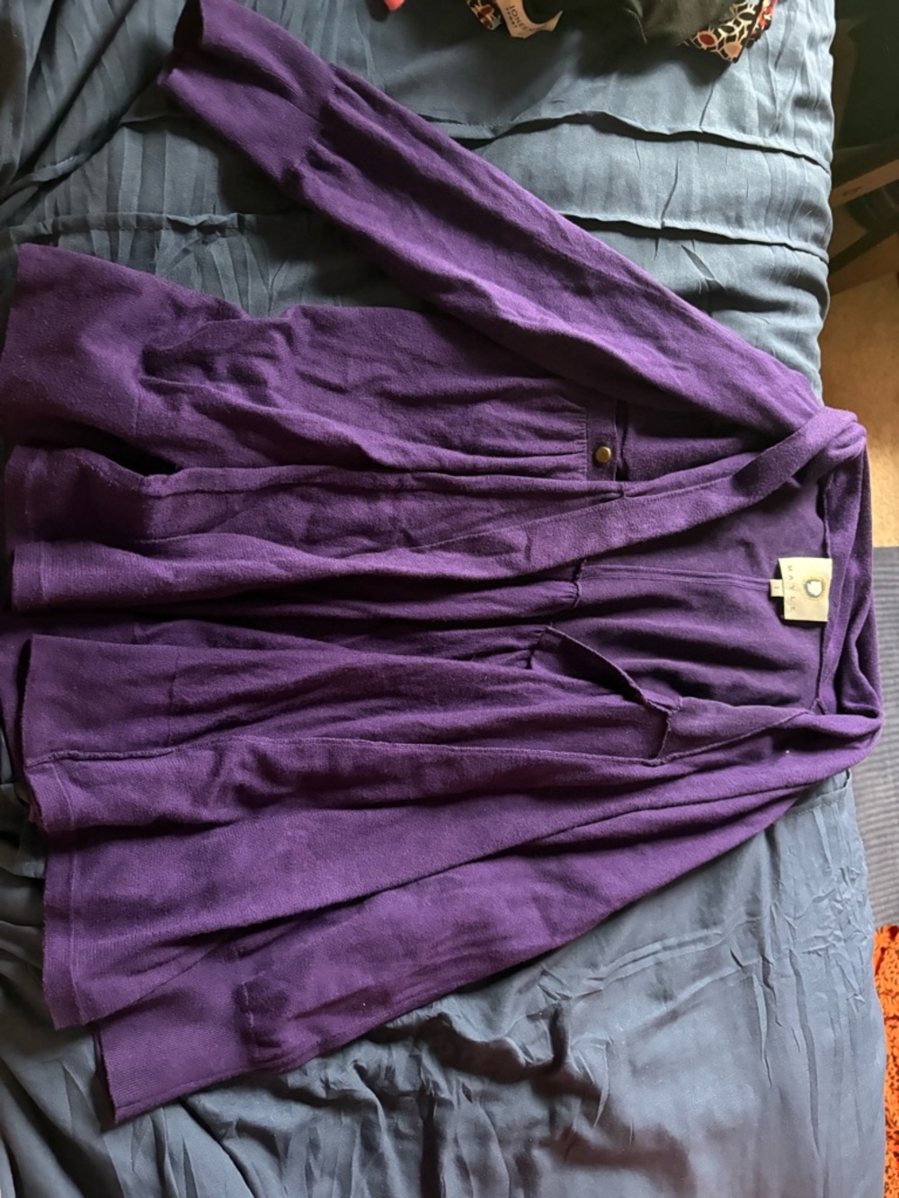 Mayle Deep Purple Open Cardigan